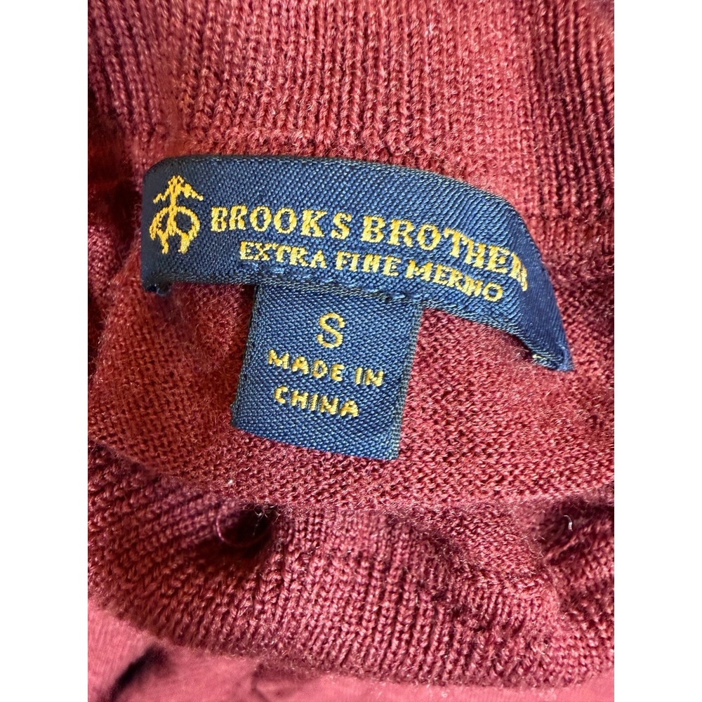 Brooks Brothers Merino Wool Turtleneck Sweater Womens Small Burgundy Long Sleeve - Picture 4 of 12